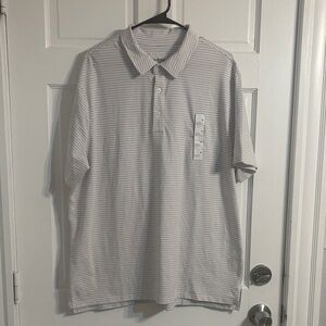 Goodfellow & Co Light Gray Striped Polo Shirt